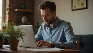 جواز کسب مشاغل خانگی مرد در حال کار کردن درخانه