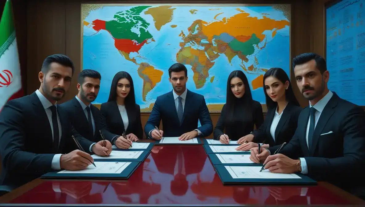 ثبت شرکت توسط اتباع خارجی در ایران عکس از جلسه عقد قرارداد