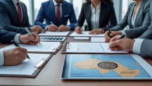 ثبت برند در عمان افرادی در حال عقد قرارداد ثبت برند