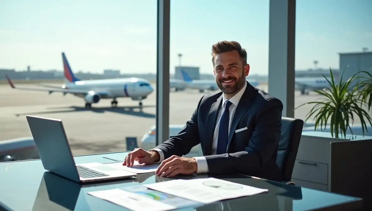 عکس اصلی برای ثبت شرکت هواپیمایی در حال عقد قرارداد