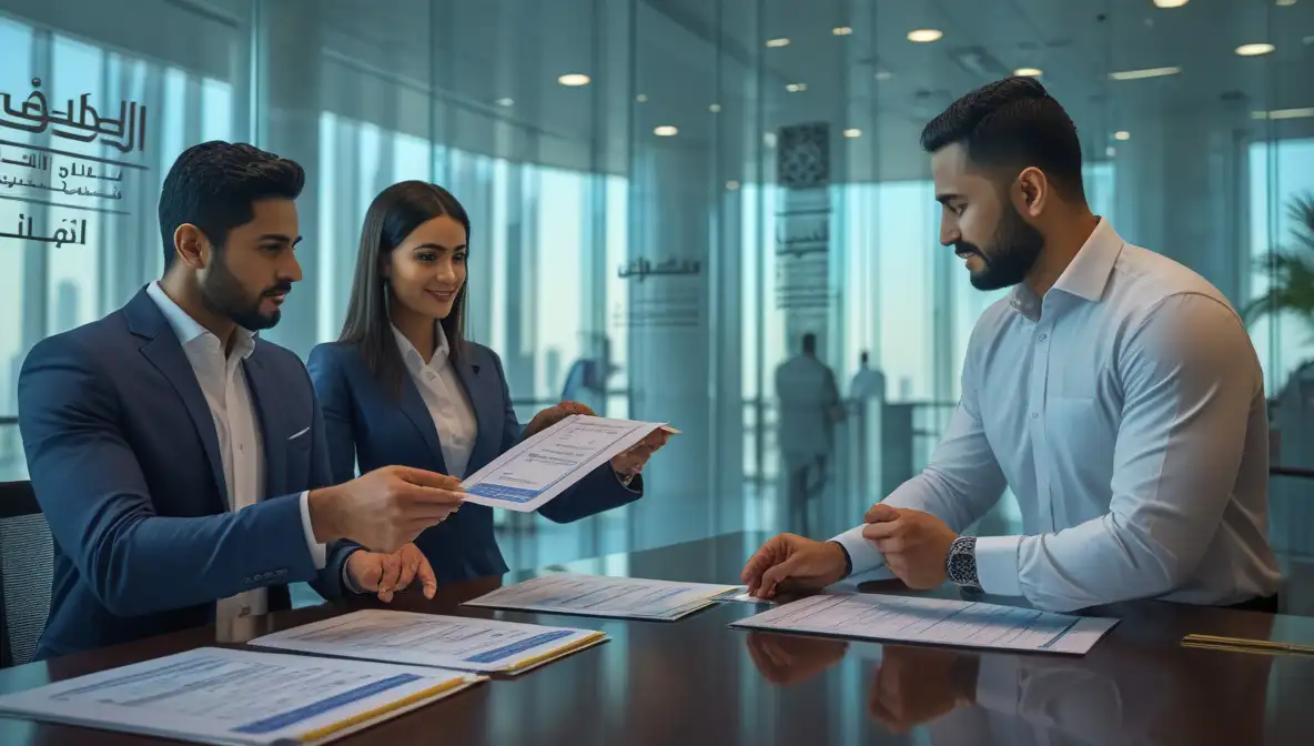 اخذ جواز تاسیس در دبی عکس اصلی در شرکت در حال امضای قرارداد ها