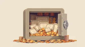 سهام ممتاز چیست؟
عکس یک گاوصندوق پر از پول که نشان دهنده ی پول های سهام است