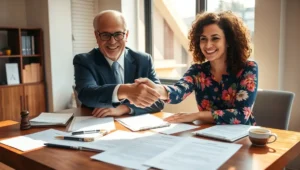 مسایل حقوقی کسب و کار های کوچک
تصویر یک مرد و زن که در حال دست دادن به همدیگه هستن