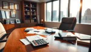 معافیت مالیاتی شرکت ها
تصویر صندلی و میز و خورشید و ماشین حساب