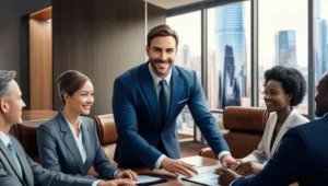 تصویر چند نفر خوشحال و خندان در حال قرار بستن