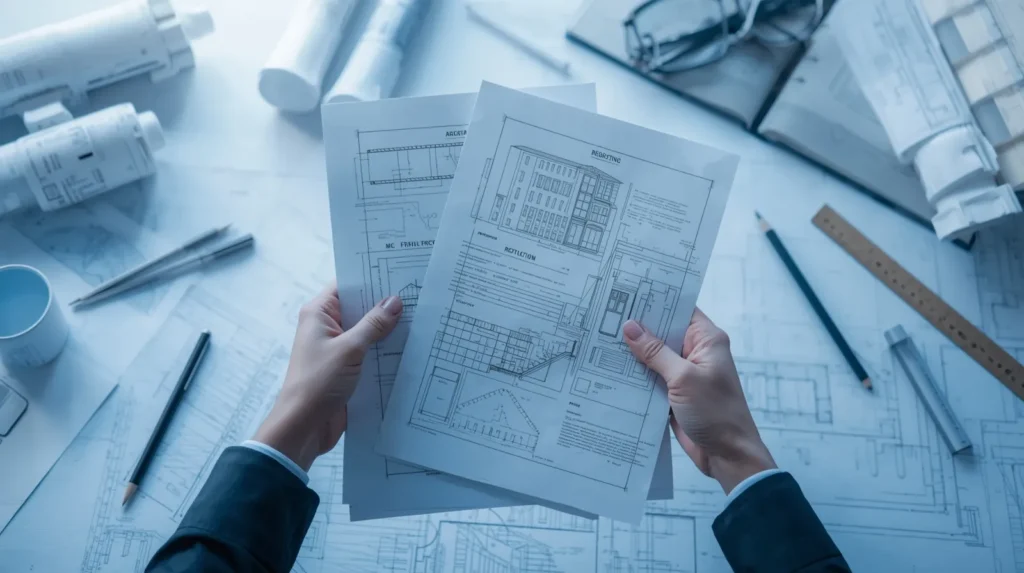 دو برگه در دست یک آقا