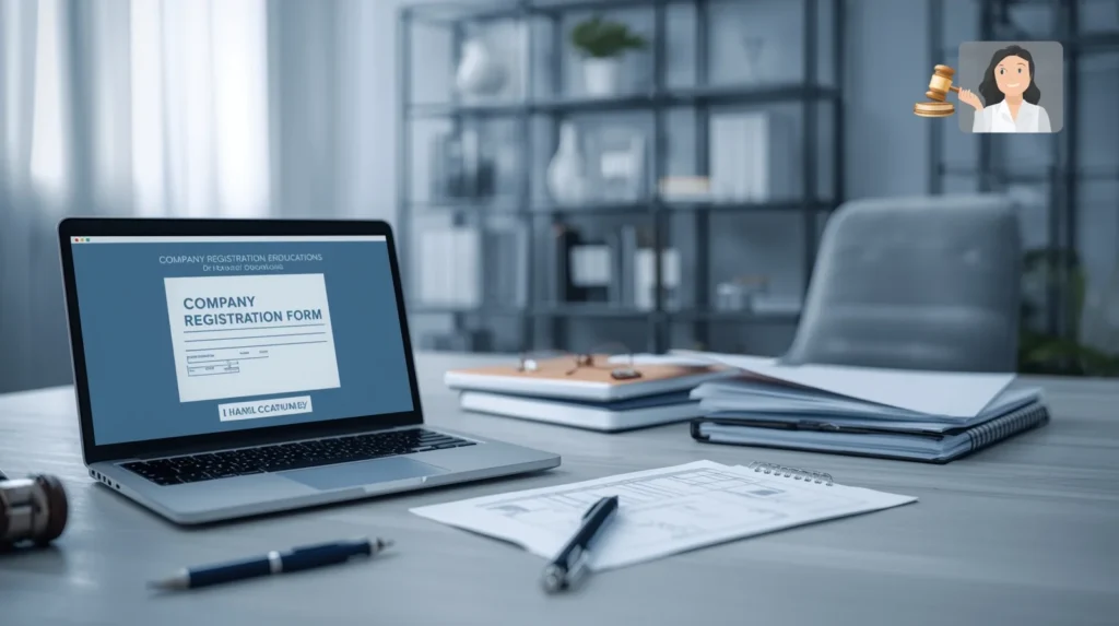 یک لب تاپ و یک برگه روی میز