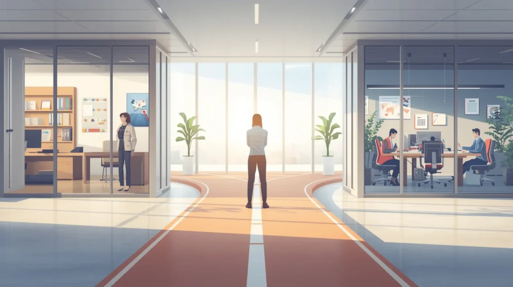 یک نفر در دو راهی