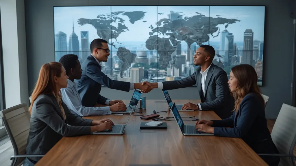 اعضای یک شرکت در حال جوینت ونچر