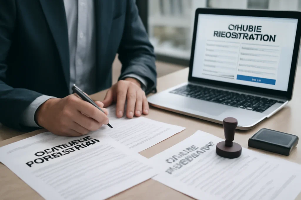 یک نفر درحال امضا کردن