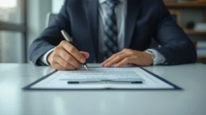 یک نفر در حال امضا کردن
ثبت شرکت دارویی