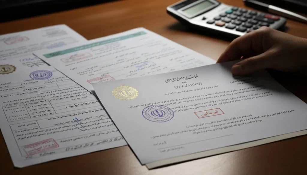 gemini 2.5 flash image Close up realistic scene of official legal documents related to pilgrimage trave 0